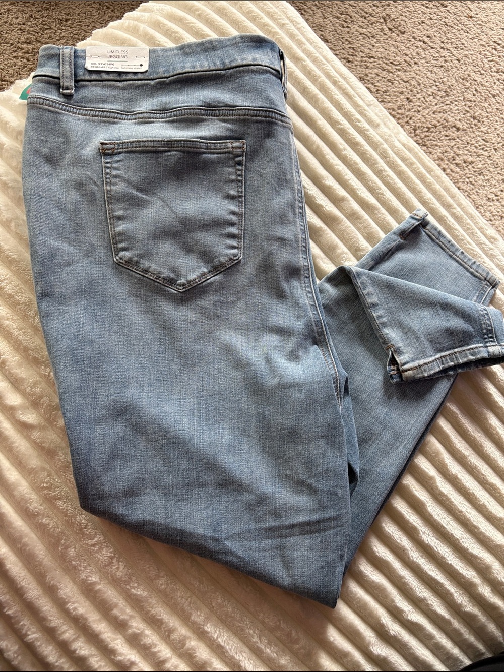Maurices Light Wash Denim High Waisted Skinny Jegging Jeans